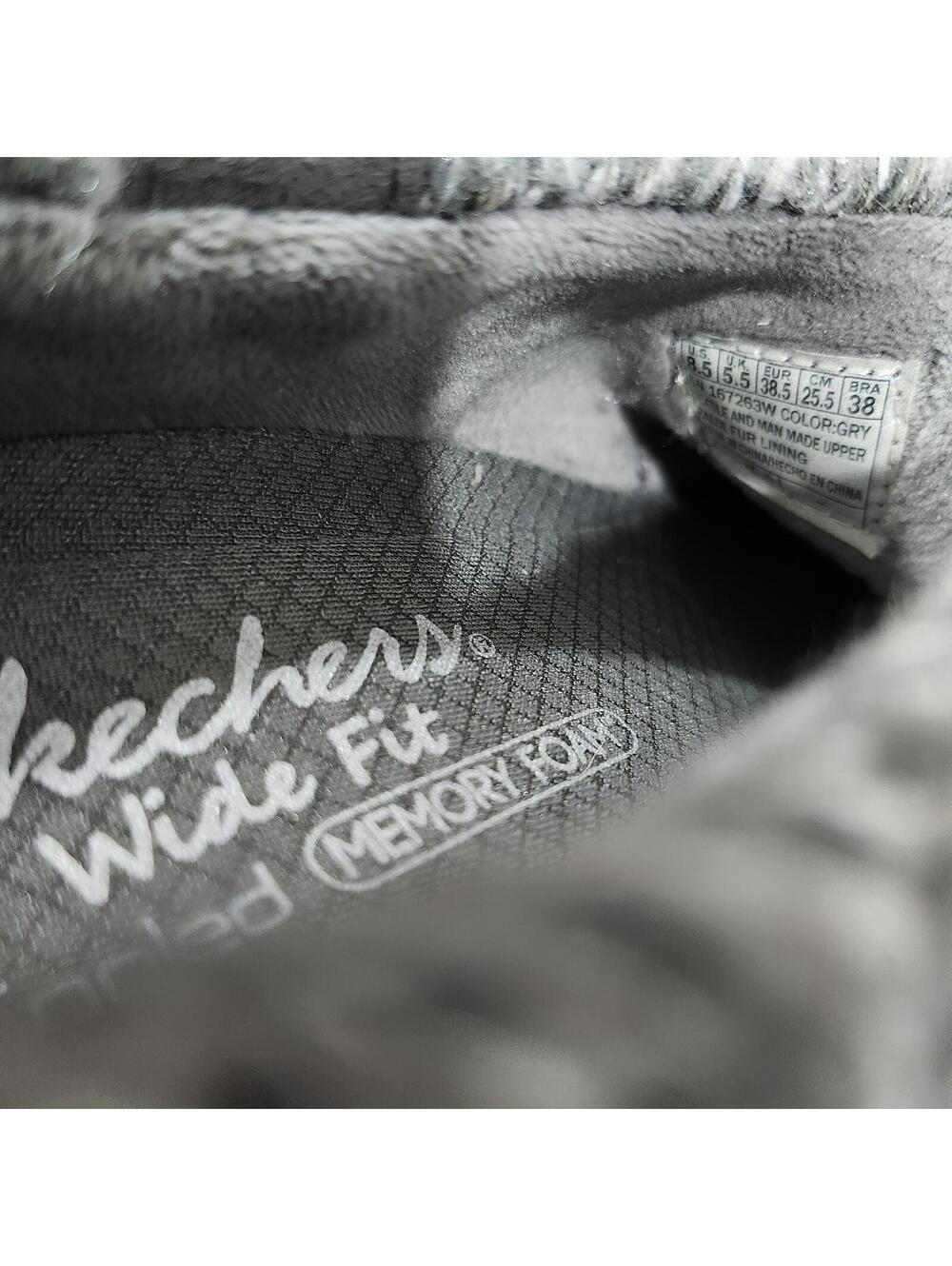 Skechers Easy Going Good Gray Mule Slippers With Cable Knit Collar Size 8.5 - Picture 6 of 13